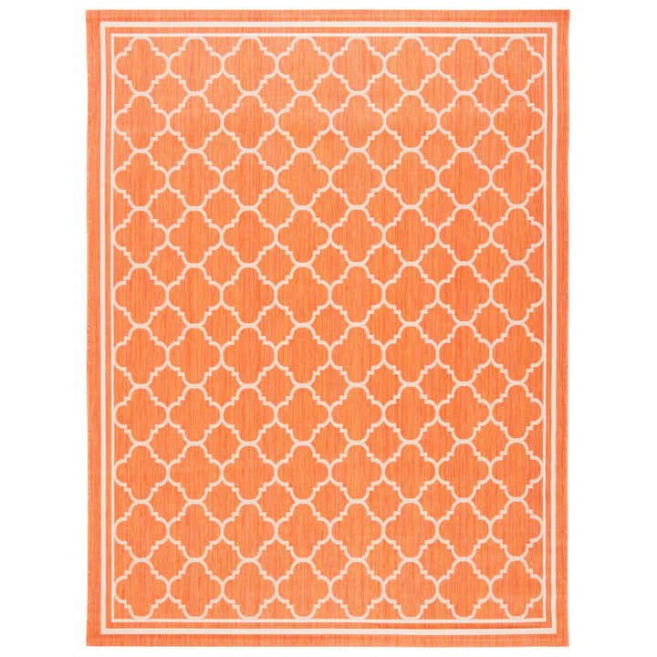 SAFAVIEH Outdoor CY6918-241 Courtyard Terracotta / Bone Rug Image 1