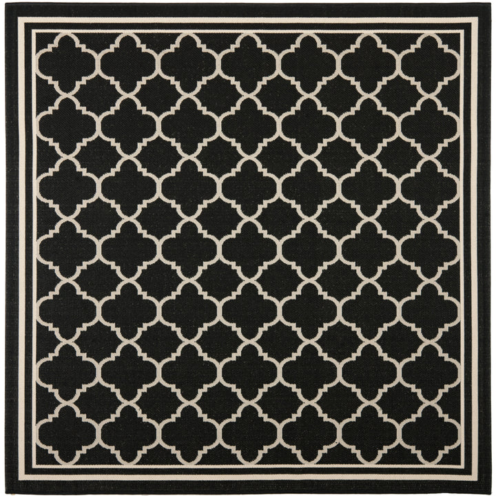 SAFAVIEH Indoor Outdoor CY6918-226 Courtyard Black / Beige Rug Image 7