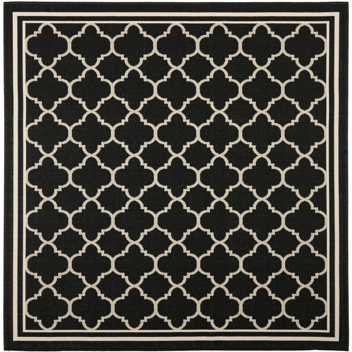 SAFAVIEH Indoor Outdoor CY6918-226 Courtyard Black / Beige Rug Image 1