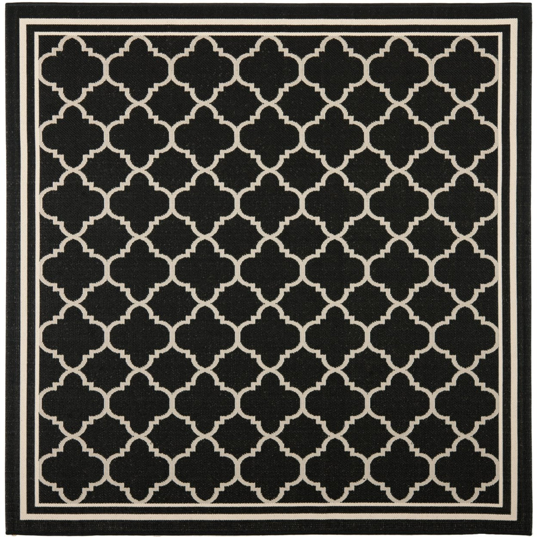 SAFAVIEH Indoor Outdoor CY6918-226 Courtyard Black / Beige Rug Image 1