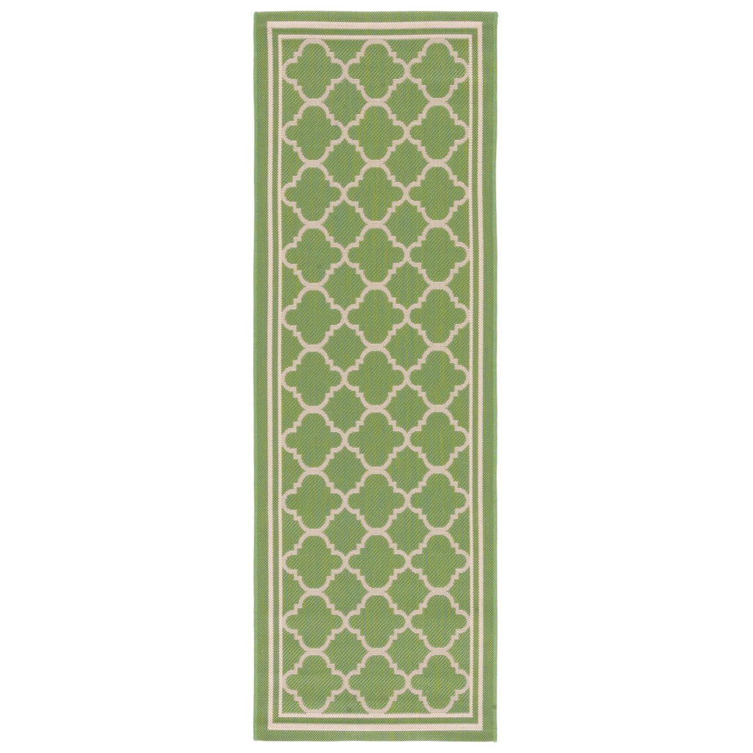 SAFAVIEH Indoor Outdoor CY6918-244 Courtyard Green / Beige Rug Image 1