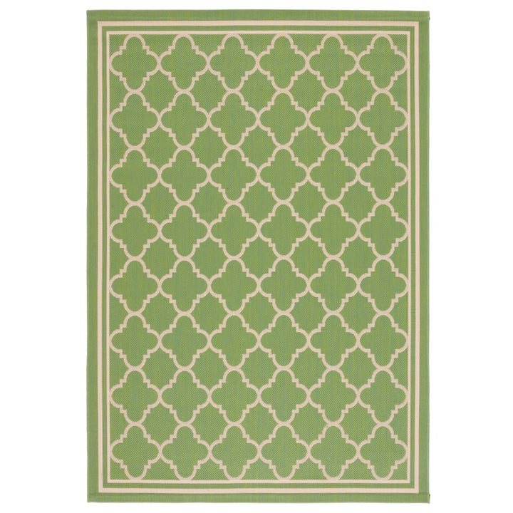 SAFAVIEH Indoor Outdoor CY6918-244 Courtyard Green / Beige Rug Image 1