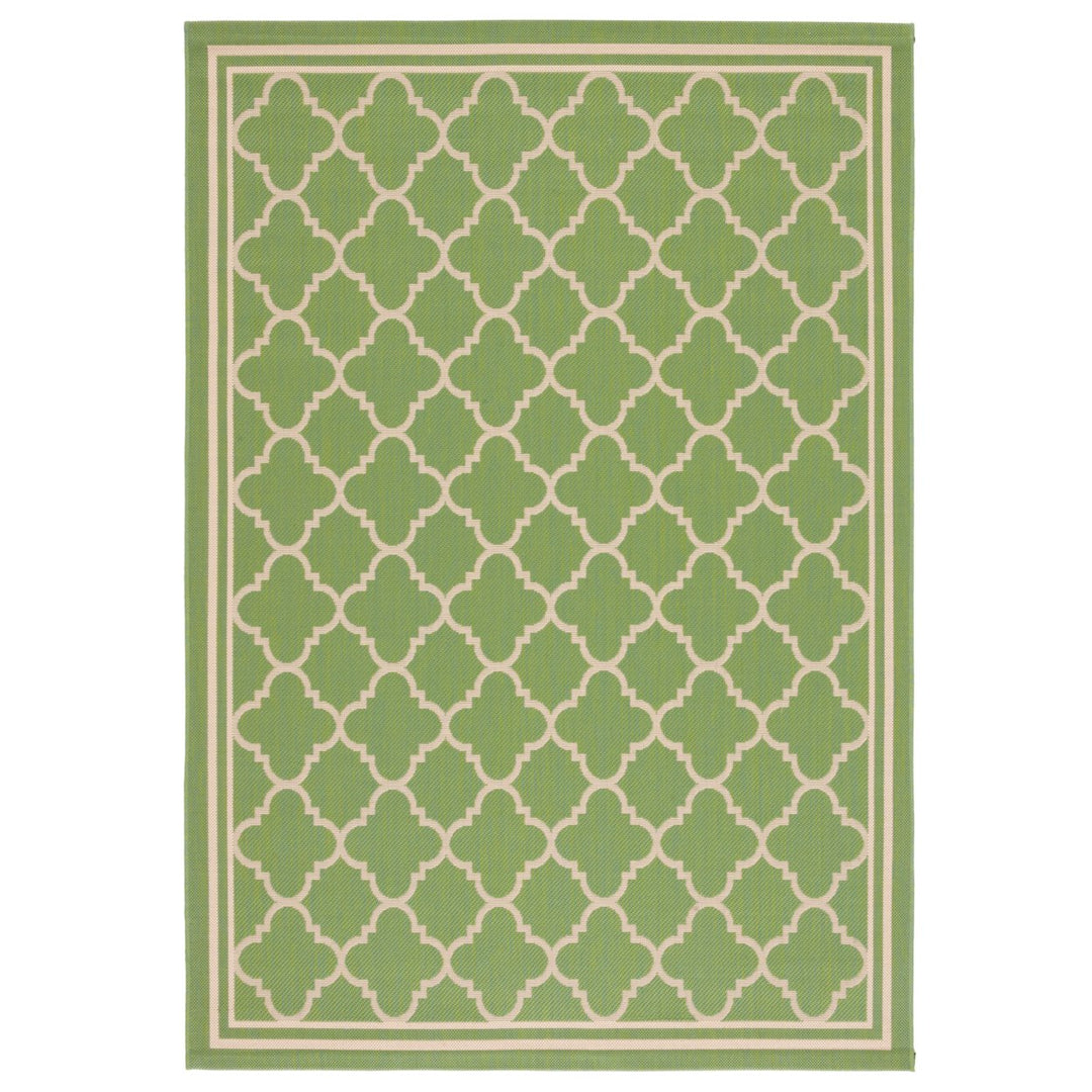 SAFAVIEH Indoor Outdoor CY6918-244 Courtyard Green / Beige Rug Image 1