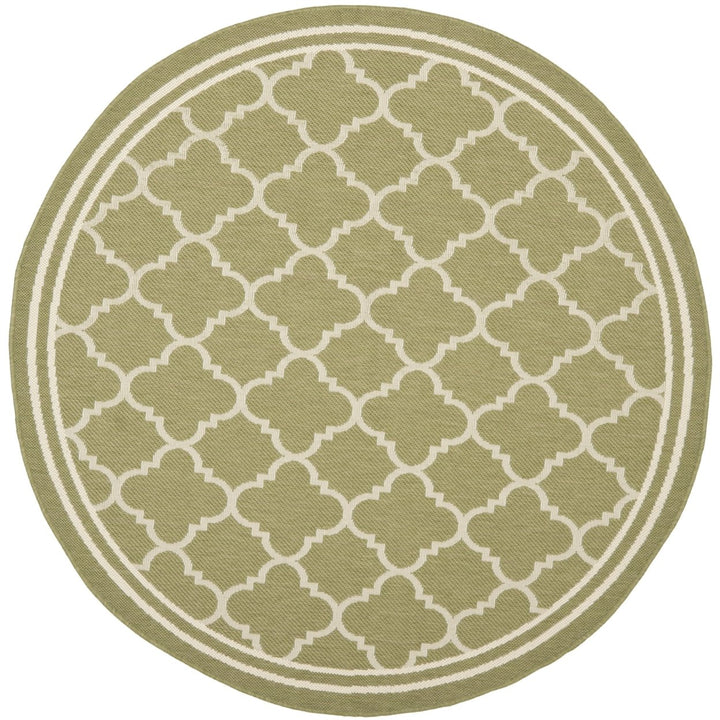 SAFAVIEH Indoor Outdoor CY6918-244 Courtyard Green / Beige Rug Image 1