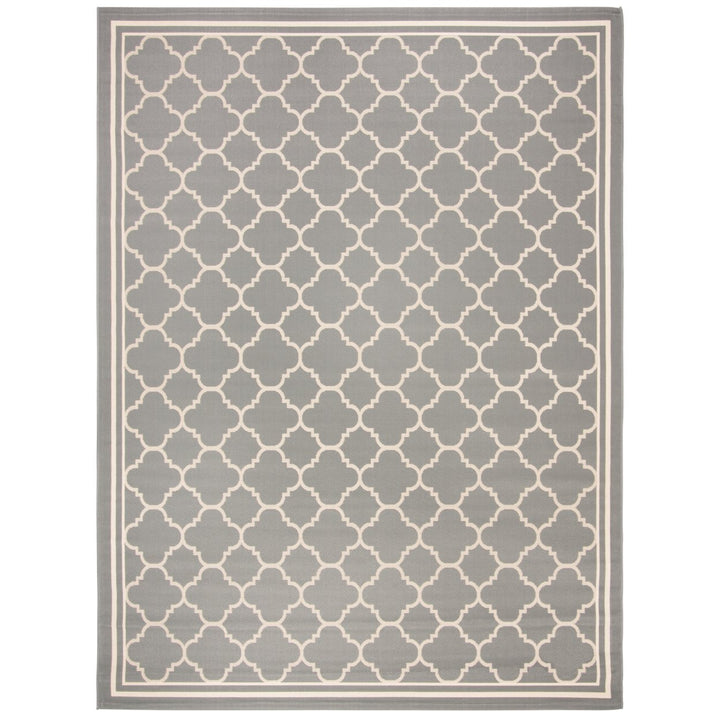 SAFAVIEH Outdoor CY6918-246 Courtyard Anthracite / Beige Rug Image 1