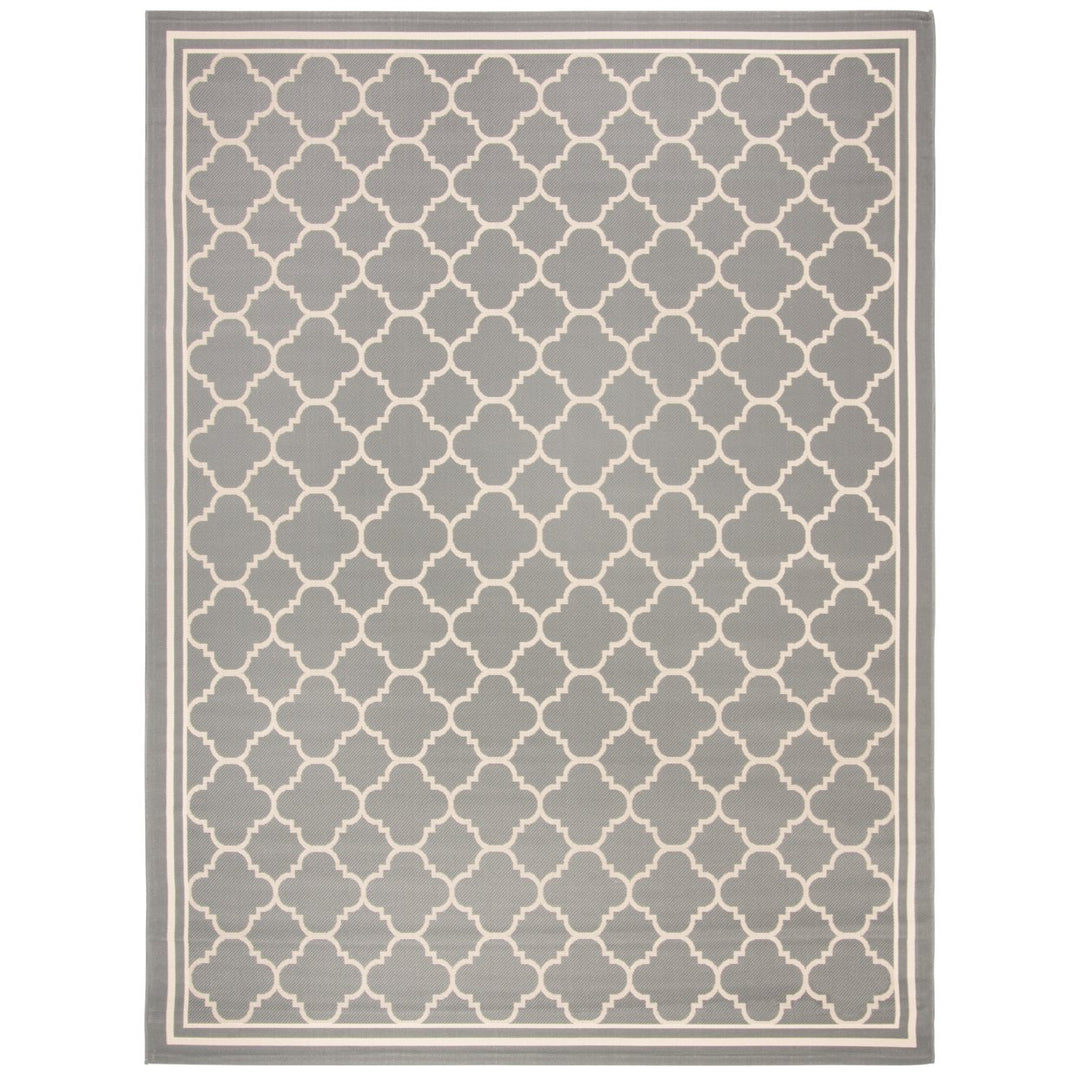 SAFAVIEH Outdoor CY6918-246 Courtyard Anthracite / Beige Rug Image 1