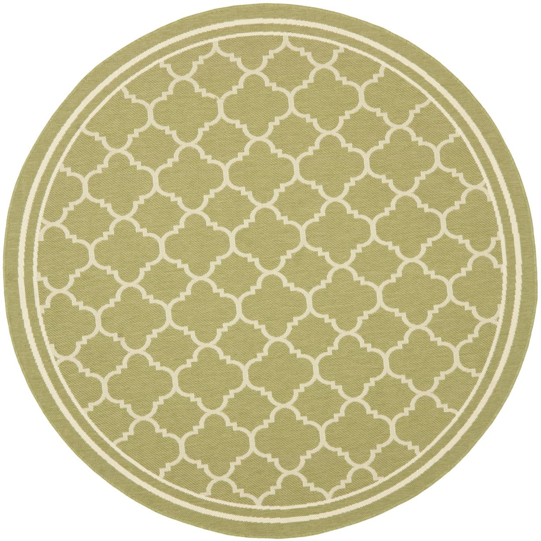 SAFAVIEH Indoor Outdoor CY6918-244 Courtyard Green / Beige Rug Image 1