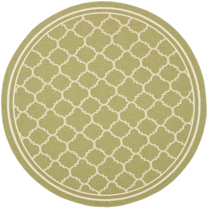 SAFAVIEH Indoor Outdoor CY6918-244 Courtyard Green / Beige Rug Image 1