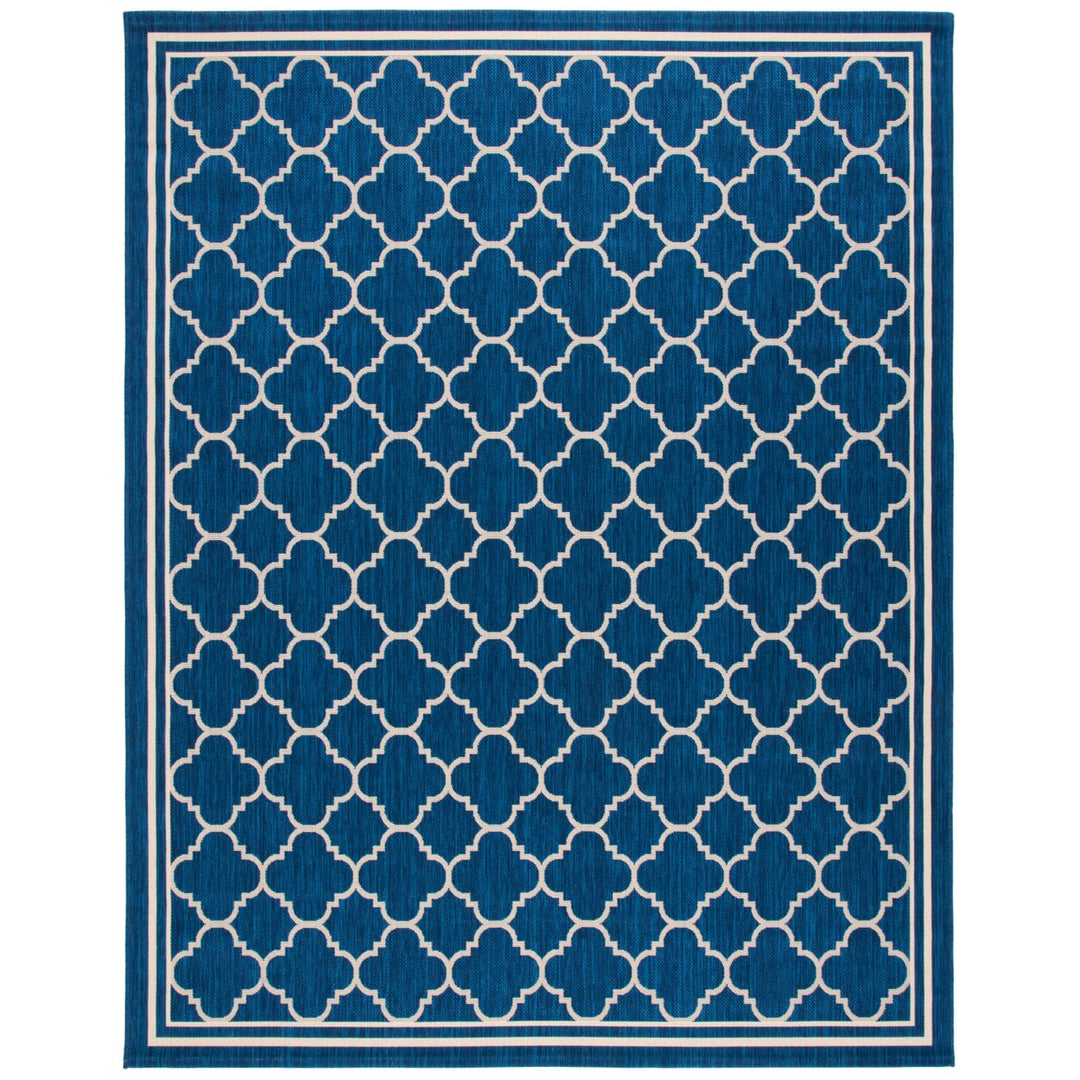 SAFAVIEH Indoor Outdoor CY6918-268 Courtyard Navy / Beige Rug Image 1