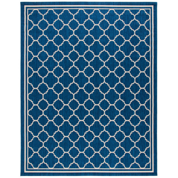 SAFAVIEH Indoor Outdoor CY6918-268 Courtyard Navy / Beige Rug Image 1