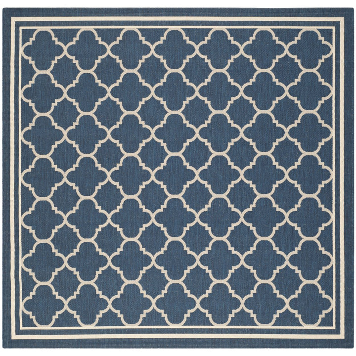 SAFAVIEH Indoor Outdoor CY6918-268 Courtyard Navy / Beige Rug Image 1