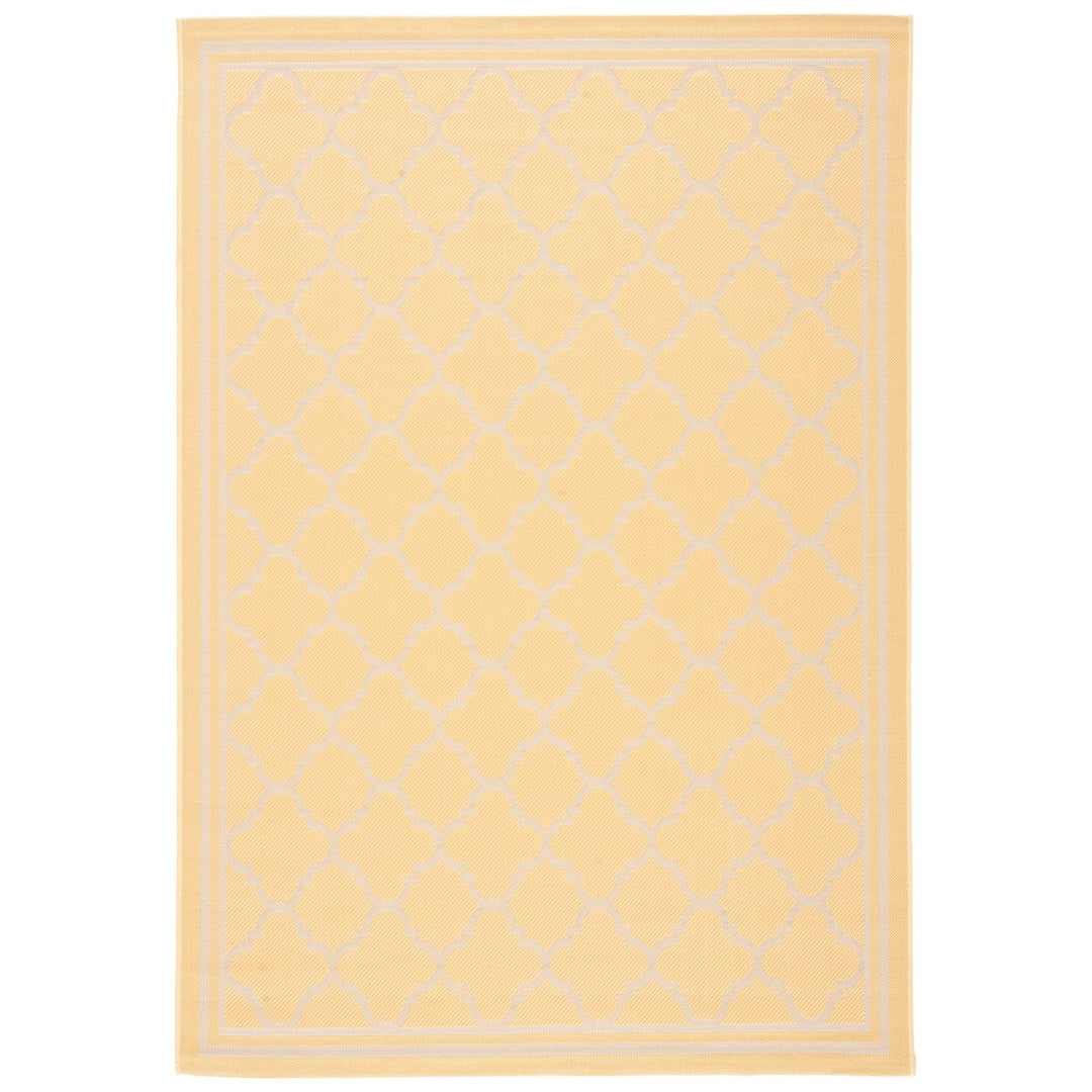 SAFAVIEH Outdoor CY6918-30621 Courtyard Gold / Beige Rug Image 1