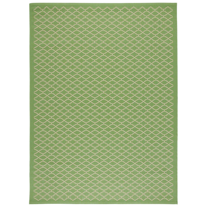 SAFAVIEH Indoor Outdoor CY6919-244 Courtyard Green / Beige Rug Image 1