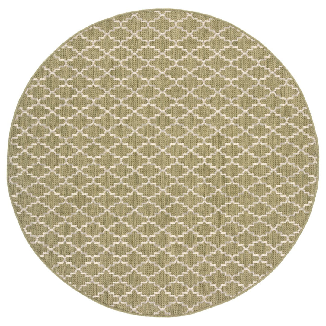 SAFAVIEH Indoor Outdoor CY6919-244 Courtyard Green / Beige Rug Image 1