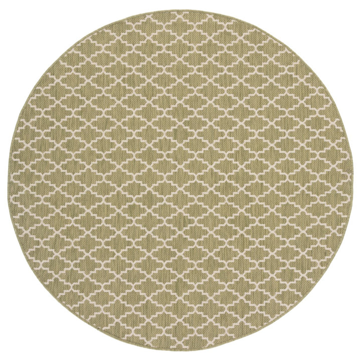 SAFAVIEH Indoor Outdoor CY6919-244 Courtyard Green / Beige Rug Image 1