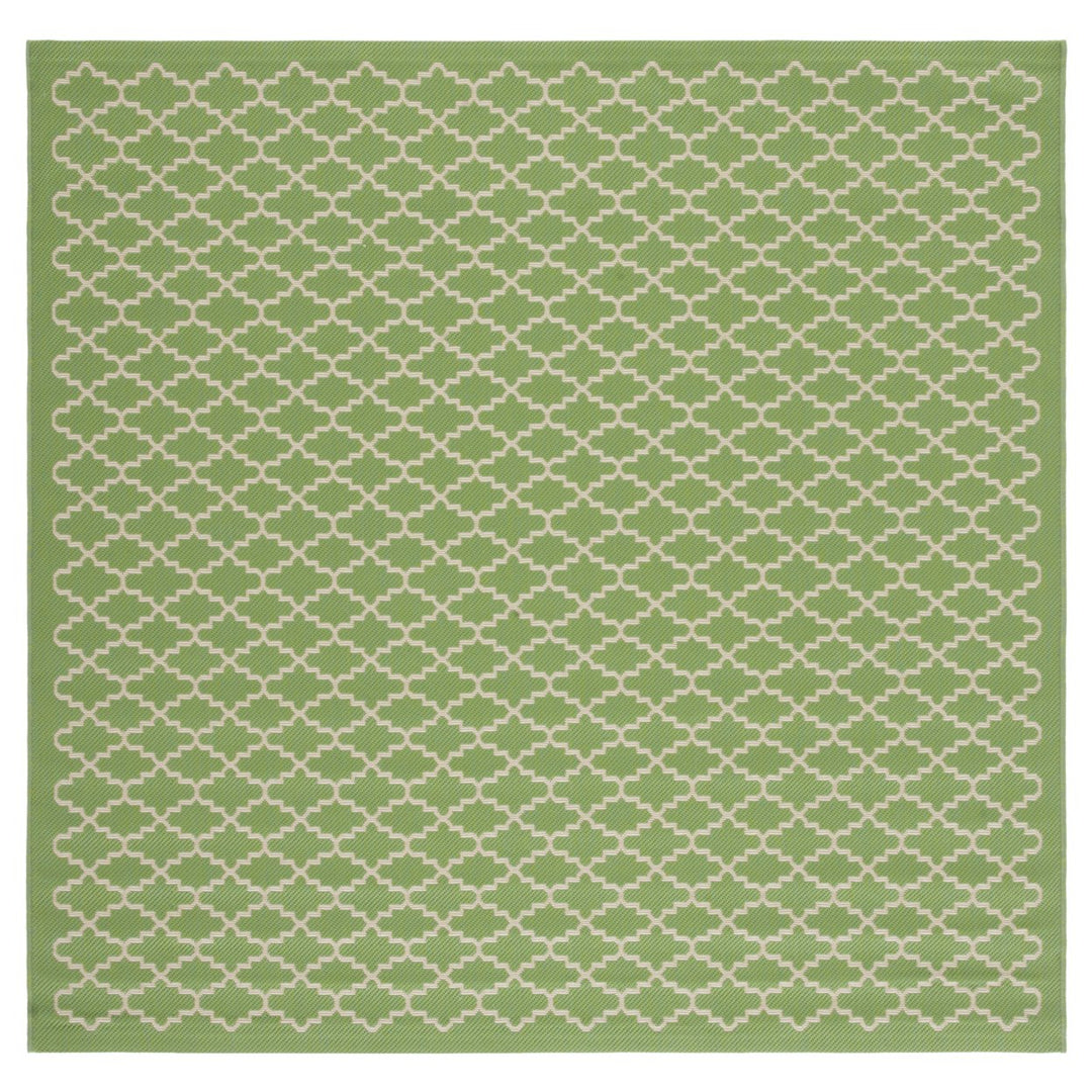 SAFAVIEH Indoor Outdoor CY6919-244 Courtyard Green / Beige Rug Image 1