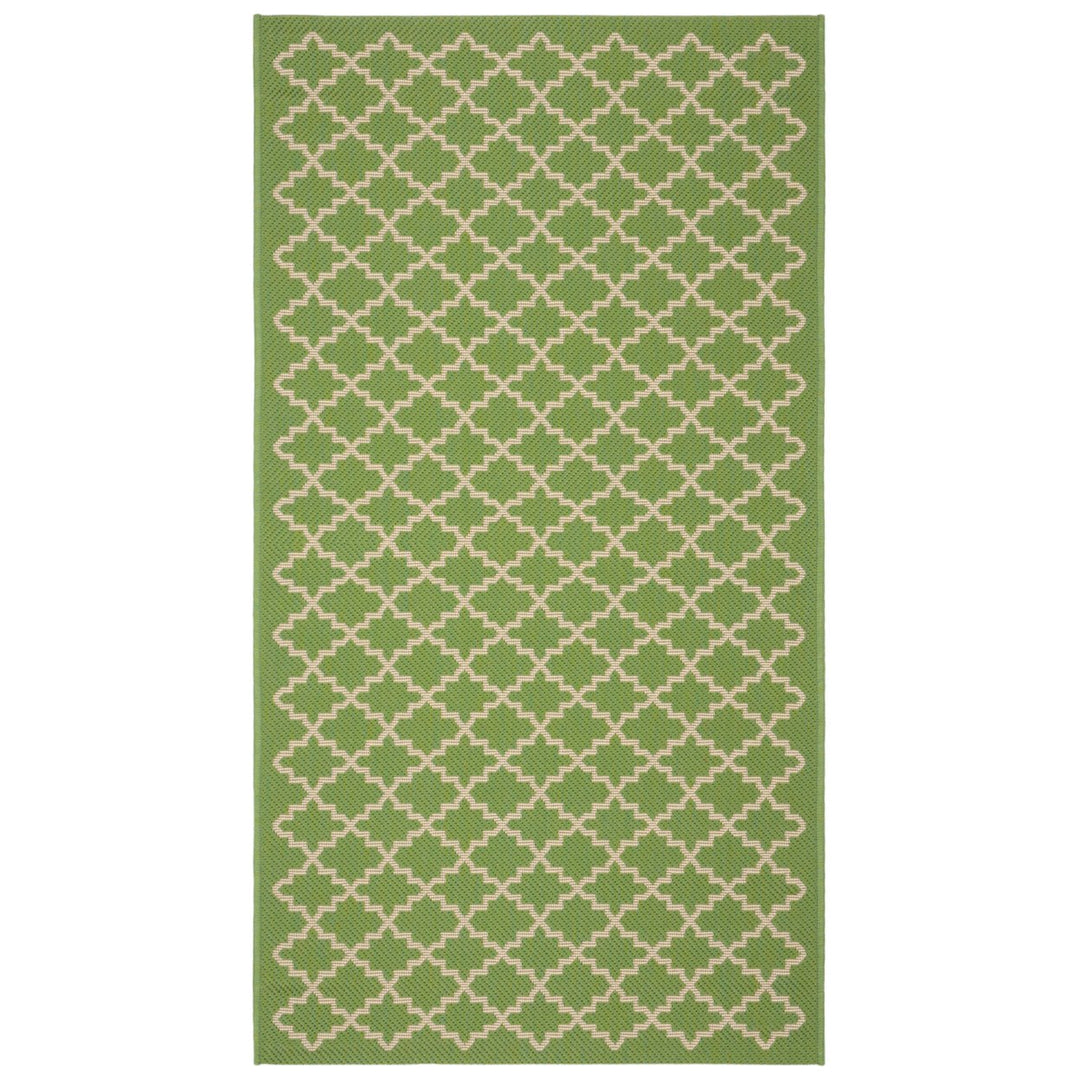 SAFAVIEH Indoor Outdoor CY6919-244 Courtyard Green / Beige Rug Image 1