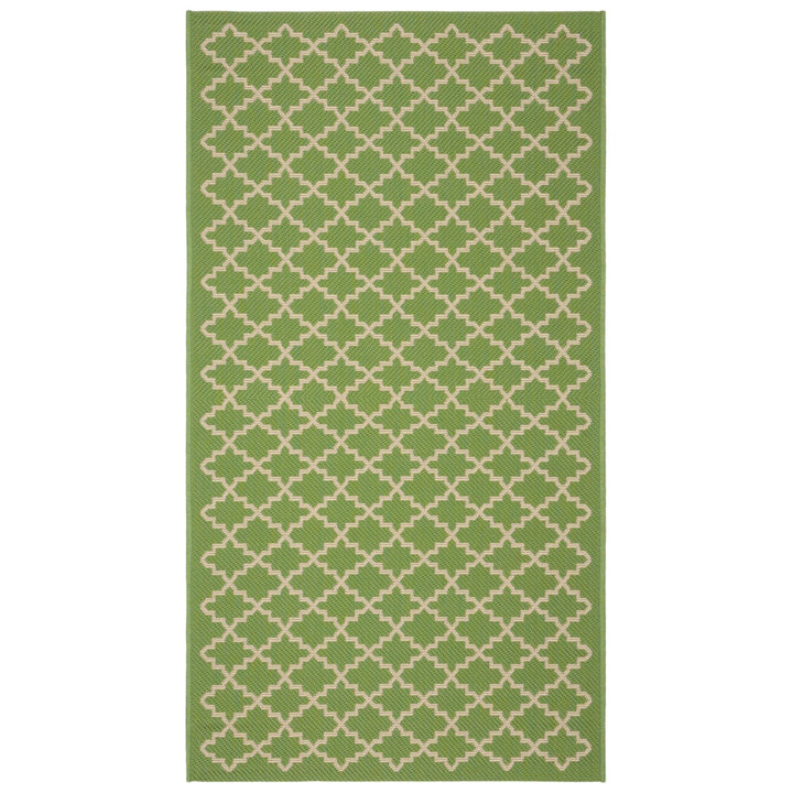 SAFAVIEH Indoor Outdoor CY6919-244 Courtyard Green / Beige Rug Image 1