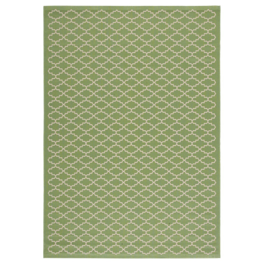 SAFAVIEH Indoor Outdoor CY6919-244 Courtyard Green / Beige Rug Image 1