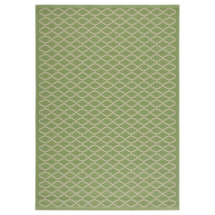 SAFAVIEH Indoor Outdoor CY6919-244 Courtyard Green / Beige Rug Image 1