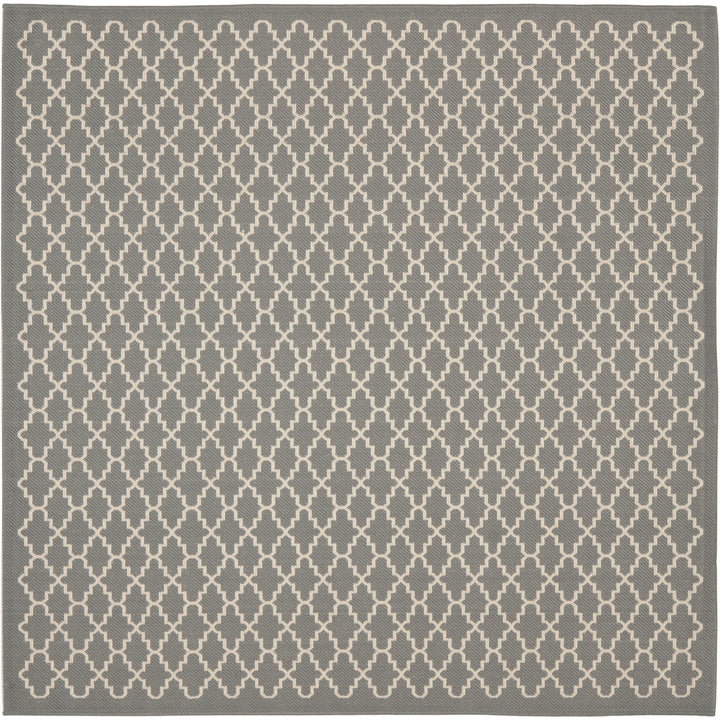 SAFAVIEH Outdoor CY6919-246 Courtyard Anthracite / Beige Rug Image 8