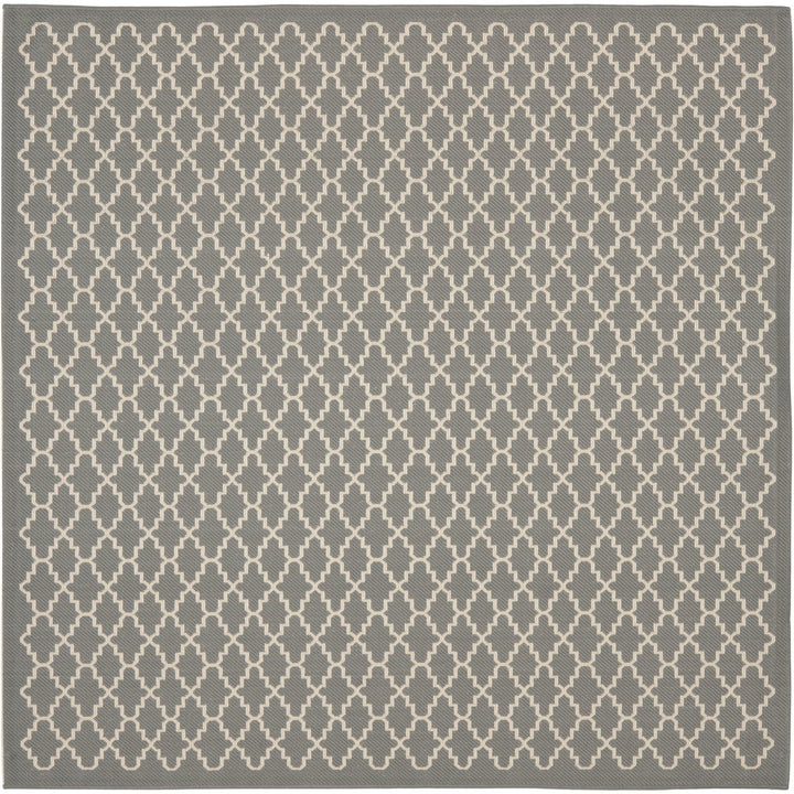 SAFAVIEH Outdoor CY6919-246 Courtyard Anthracite / Beige Rug Image 1