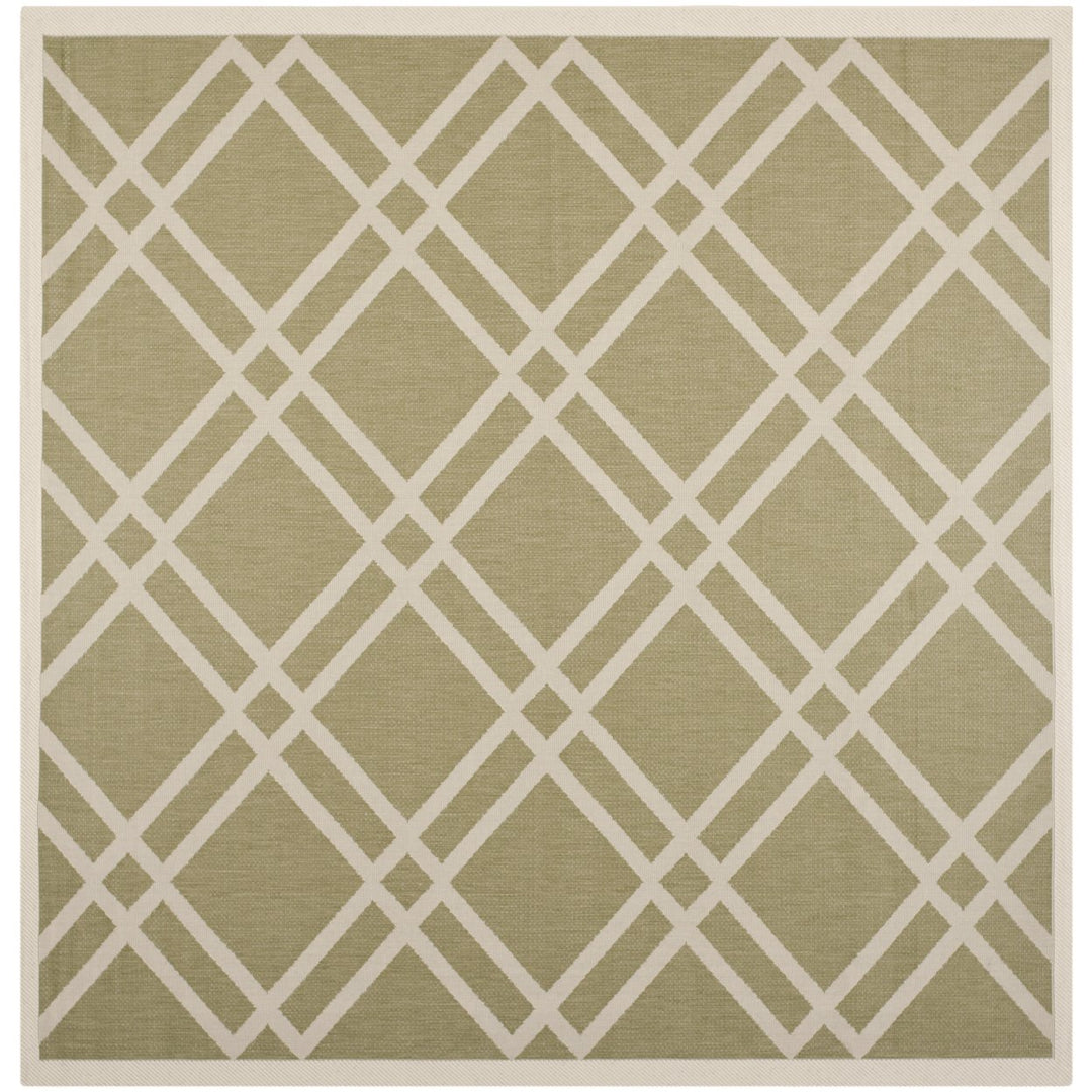 SAFAVIEH Indoor Outdoor CY6923-244 Courtyard Green / Beige Rug Image 6