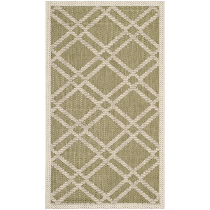 SAFAVIEH Indoor Outdoor CY6923-244 Courtyard Green / Beige Rug Image 9