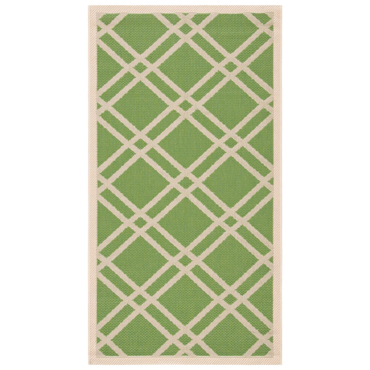 SAFAVIEH Indoor Outdoor CY6923-244 Courtyard Green / Beige Rug Image 10