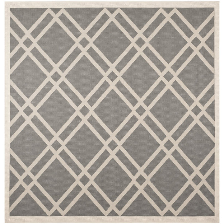 SAFAVIEH Outdoor CY6923-246 Courtyard Anthracite / Beige Rug Image 1