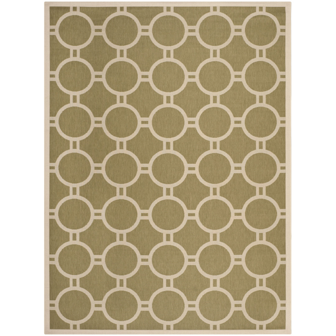 SAFAVIEH Indoor Outdoor CY6924-244 Courtyard Green / Beige Rug Image 2