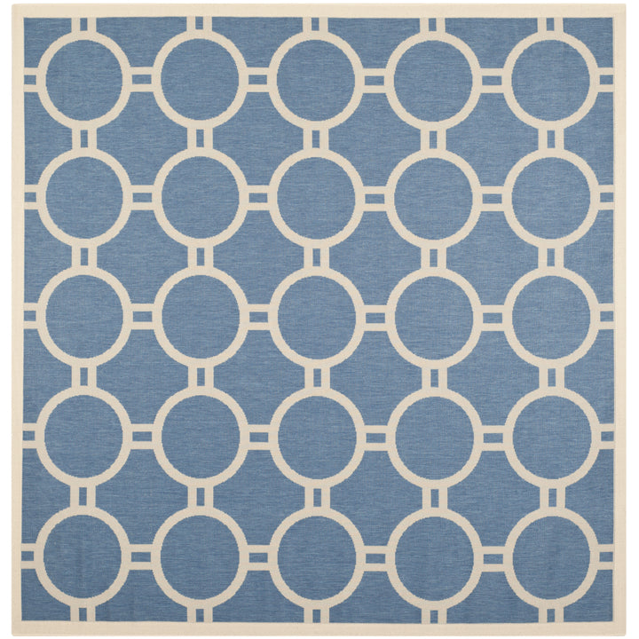 SAFAVIEH Indoor Outdoor CY6924-243 Courtyard Blue / Beige Rug Image 7