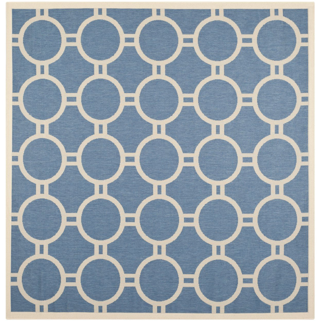 SAFAVIEH Indoor Outdoor CY6924-243 Courtyard Blue / Beige Rug Image 1