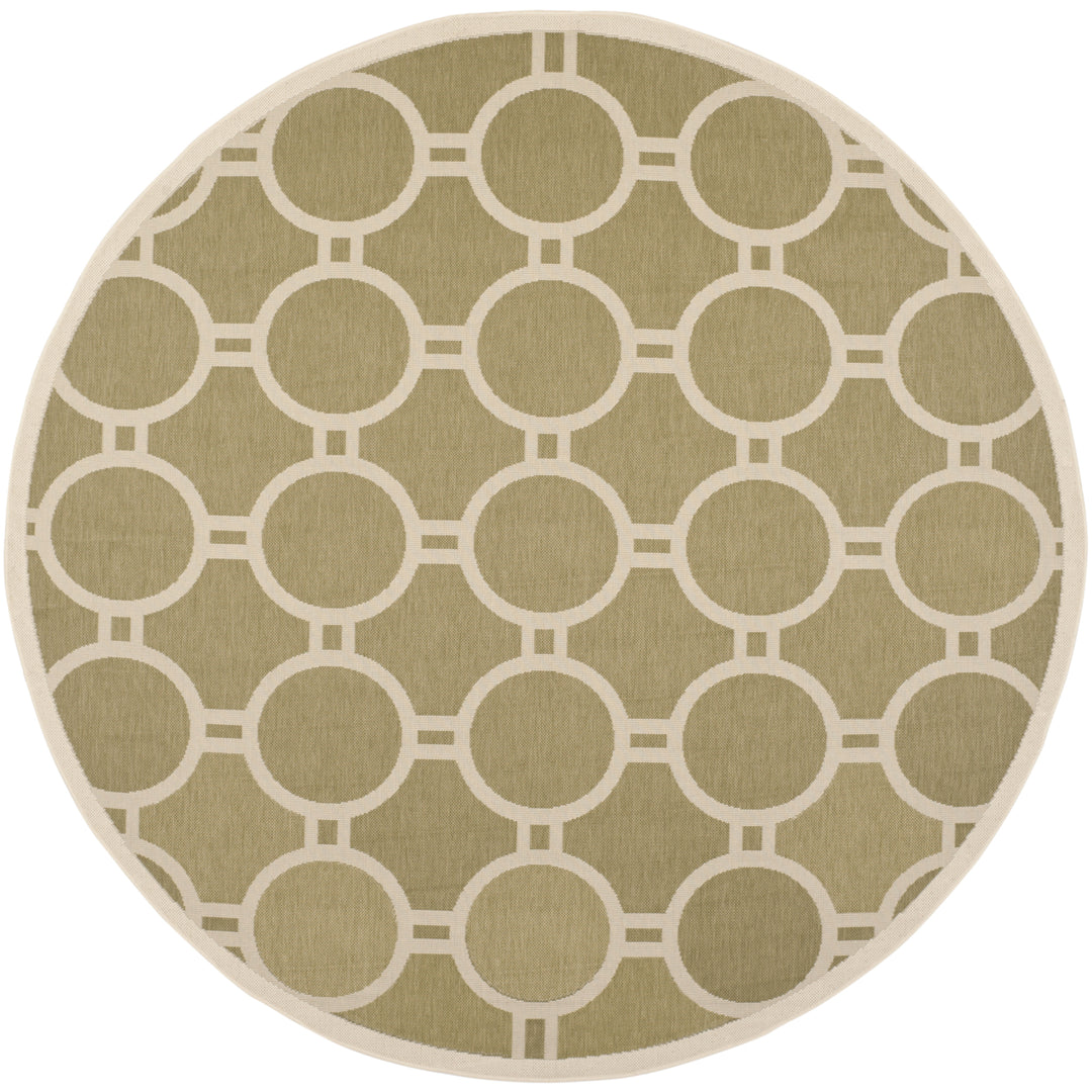 SAFAVIEH Indoor Outdoor CY6924-244 Courtyard Green / Beige Rug Image 3