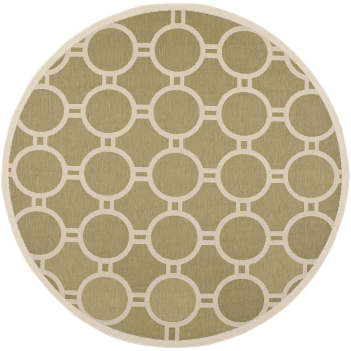 SAFAVIEH Indoor Outdoor CY6924-244 Courtyard Green / Beige Rug Image 1