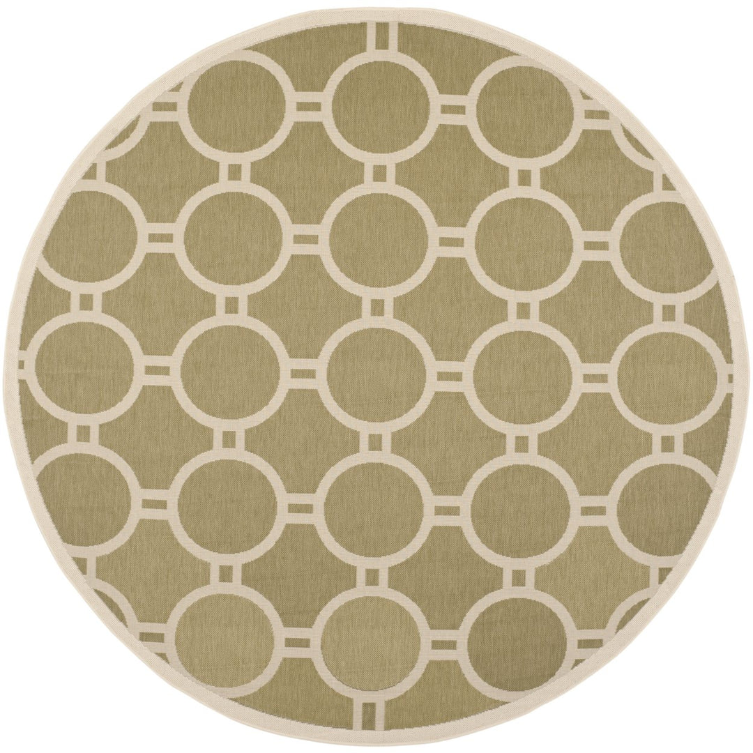 SAFAVIEH Indoor Outdoor CY6924-244 Courtyard Green / Beige Rug Image 1