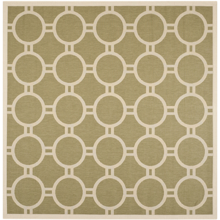 SAFAVIEH Indoor Outdoor CY6924-244 Courtyard Green / Beige Rug Image 5