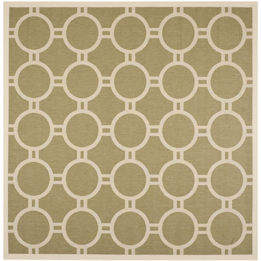 SAFAVIEH Indoor Outdoor CY6924-244 Courtyard Green / Beige Rug Image 1