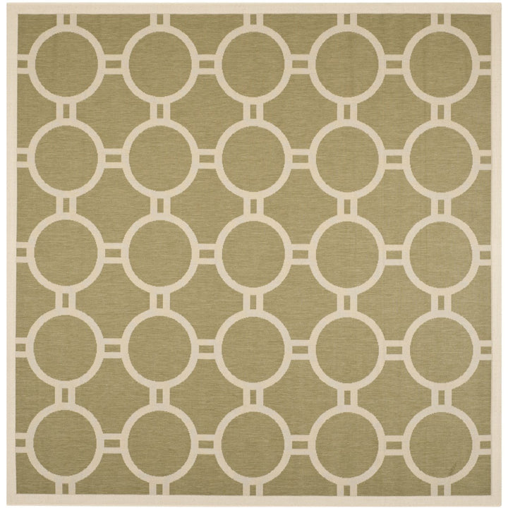 SAFAVIEH Indoor Outdoor CY6924-244 Courtyard Green / Beige Rug Image 1