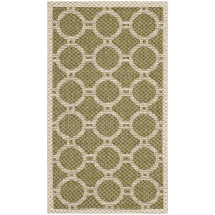 SAFAVIEH Indoor Outdoor CY6924-244 Courtyard Green / Beige Rug Image 8