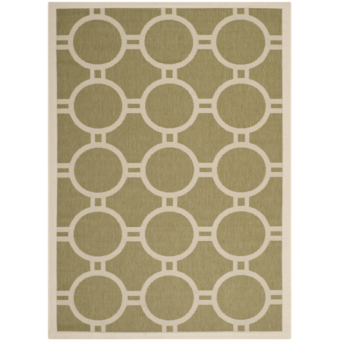 SAFAVIEH Indoor Outdoor CY6924-244 Courtyard Green / Beige Rug Image 9