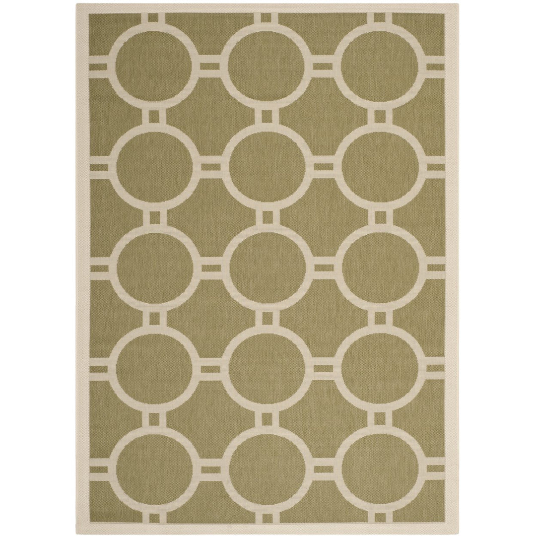 SAFAVIEH Indoor Outdoor CY6924-244 Courtyard Green / Beige Rug Image 1