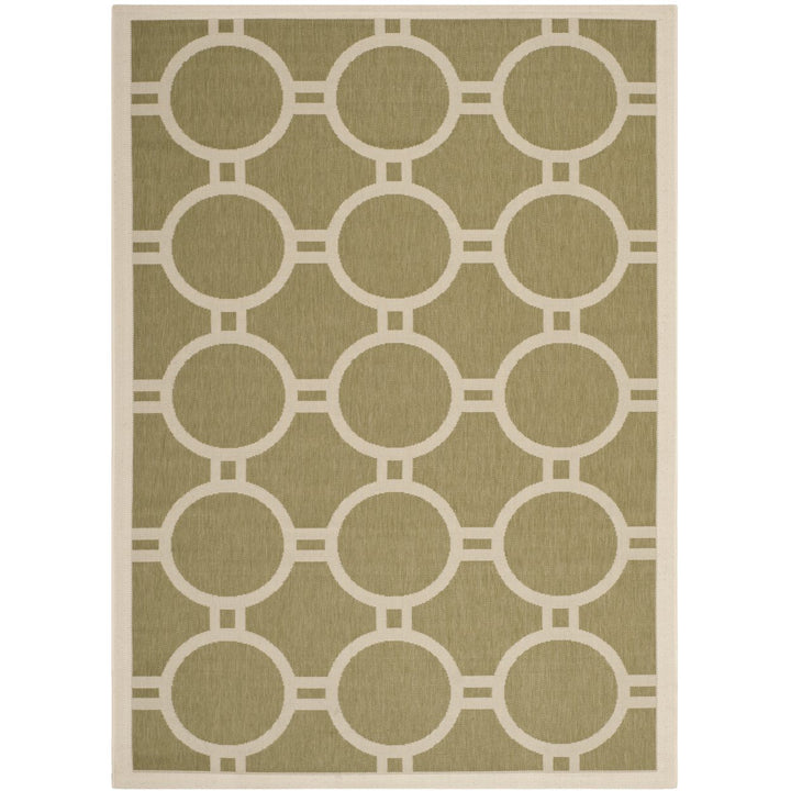 SAFAVIEH Indoor Outdoor CY6924-244 Courtyard Green / Beige Rug Image 1