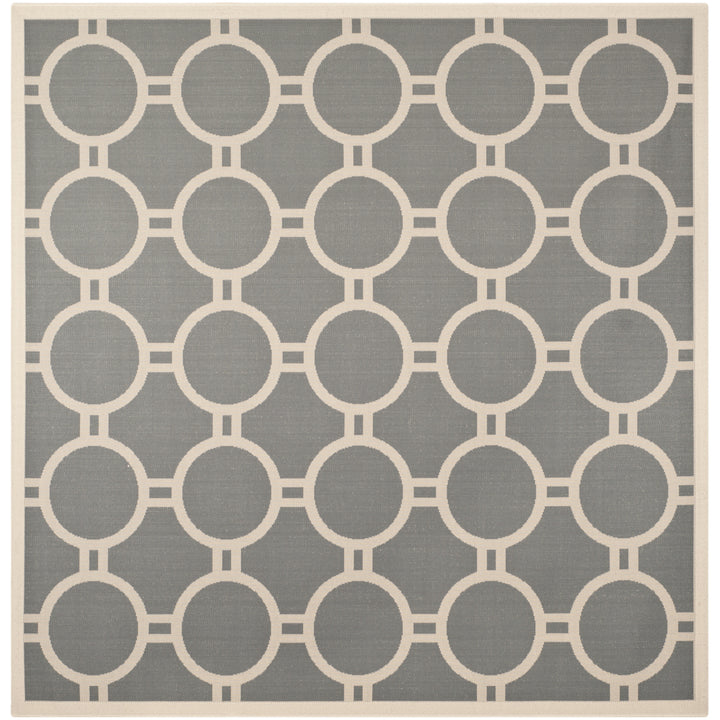 SAFAVIEH Outdoor CY6924-246 Courtyard Anthracite / Beige Rug Image 6