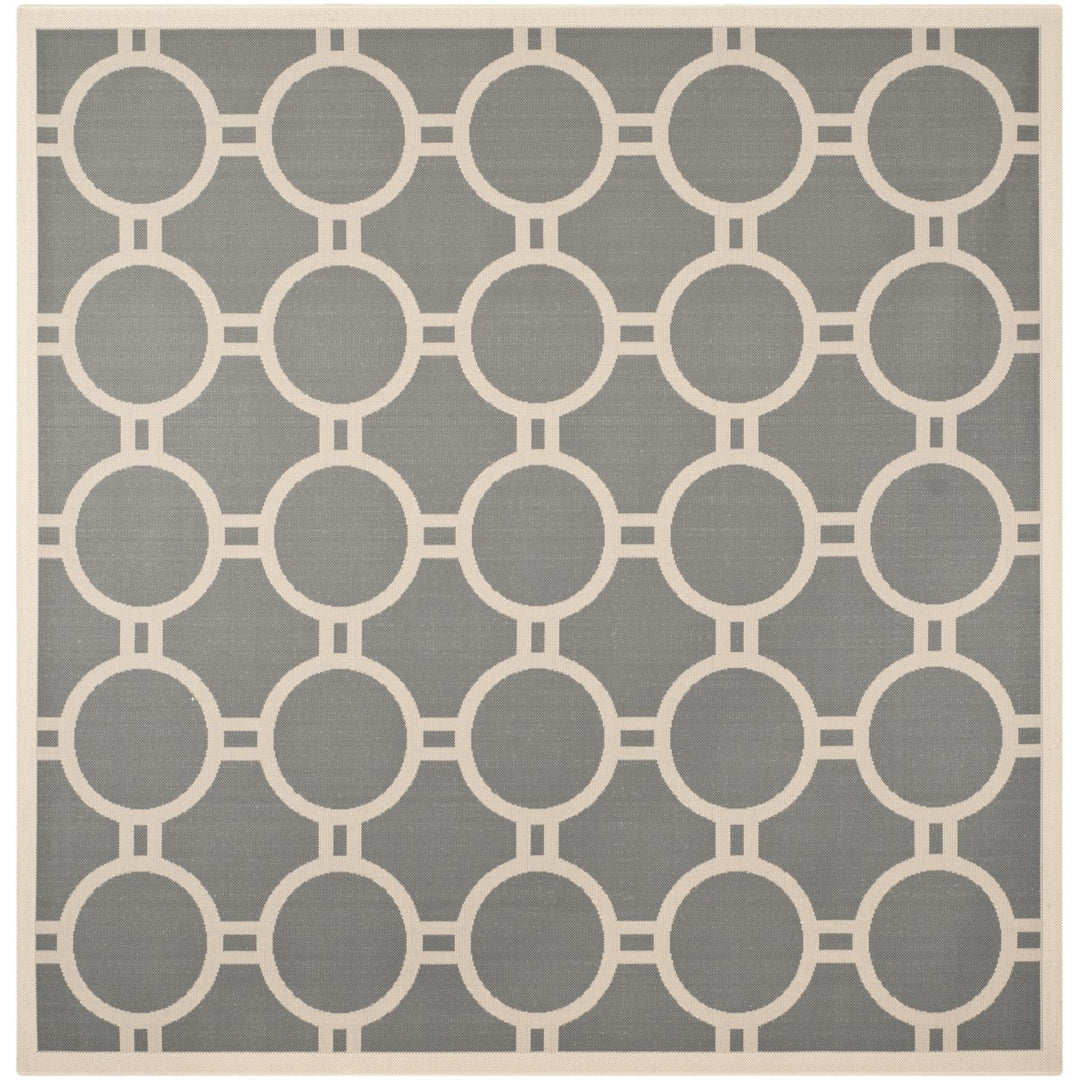 SAFAVIEH Outdoor CY6924-246 Courtyard Anthracite / Beige Rug Image 1