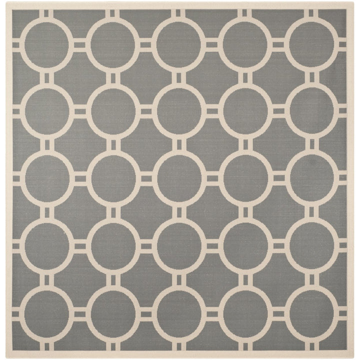 SAFAVIEH Outdoor CY6924-246 Courtyard Anthracite / Beige Rug Image 1