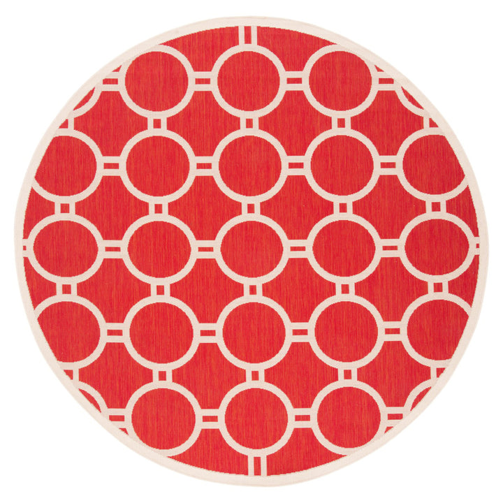 SAFAVIEH Outdoor CY6924-248 Courtyard Collection Red / Bone Rug Image 4