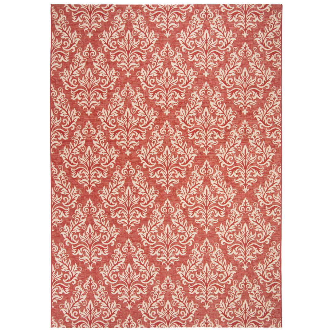 SAFAVIEH Outdoor CY6930-28 Courtyard Collection Red / Creme Rug Image 3