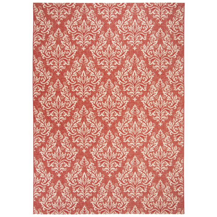 SAFAVIEH Outdoor CY6930-28 Courtyard Collection Red / Creme Rug Image 3