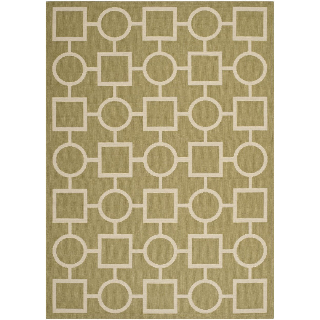 SAFAVIEH Indoor Outdoor CY6925-244 Courtyard Green / Beige Rug Image 1